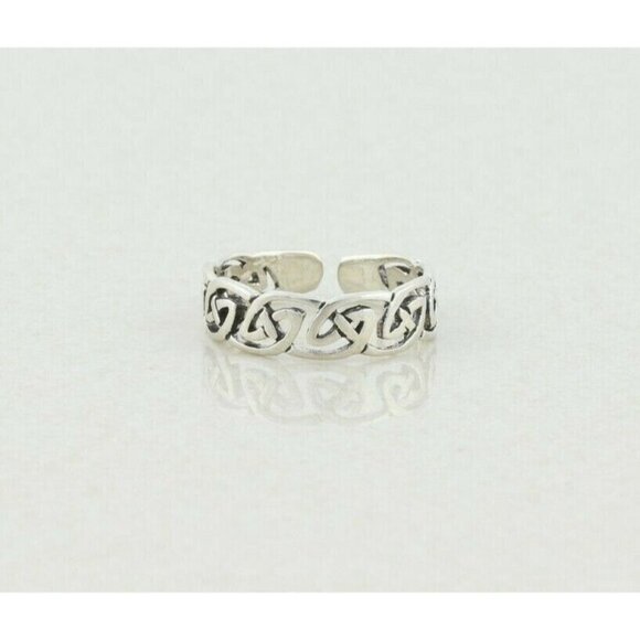 Unbranded Jewelry - Sterling Silver Celtic Design Toe Ring Size 4 Adjustable